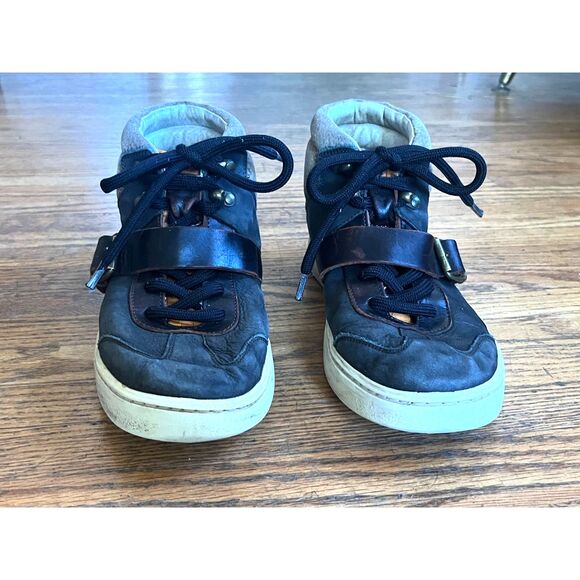 Alexander McQueen x Puma Gray High Top Sneakers Trainers Shoes  Women's Size 8 - Picture 2 of 11